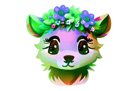Download Cute Animal with Flower Crown - Premium Bundle