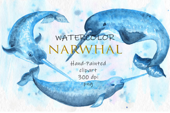 Download Watercolor Clipart Animals Narwhal Cute - Premium Resources