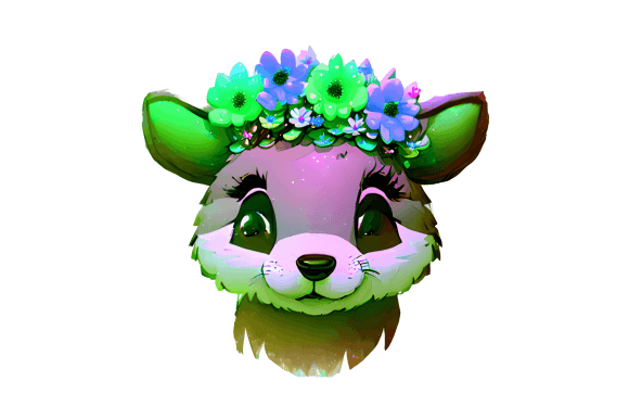 Download Cute Animal with Flower Crown - Premium Bundle