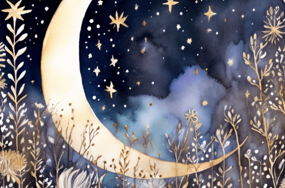 Download Boho Celestial Moon and Stars - Premium Resources