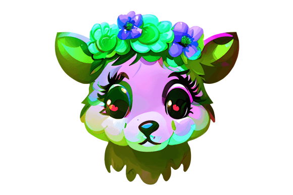 Download Cute Animal with Flower Crown - Premium Bundle